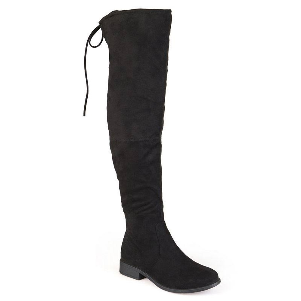 black thigh high boots
